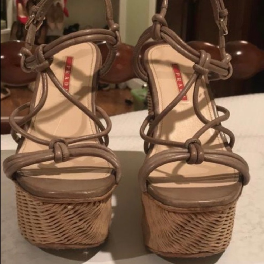 Prada platform rope sandals